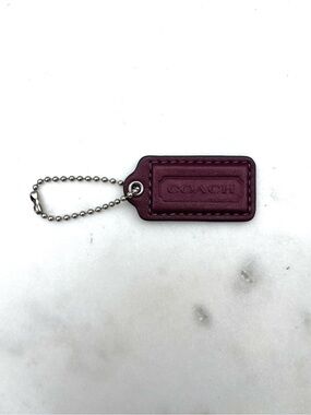 COACH Vintage Metallic Hang Tag, Maroon Red
